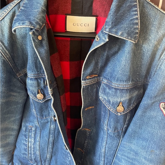 Gucci Warm Tiger Embroidery "Blind for Love" Accent Trucker Jacket - Picture 10 of 16